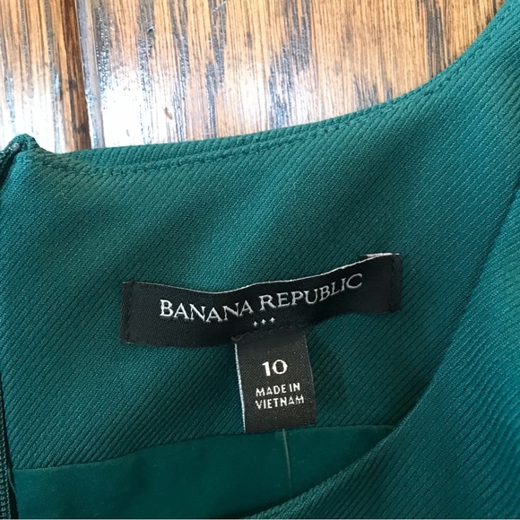 Banana Republic Green A-Line Mini Dress Size 10 NWT - Picture 4 of 6